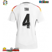 Camisa de Futebol Alemanha Jonathan Tah #4 Equipamento Principal Mulheres Europeu 2024 Manga Curta